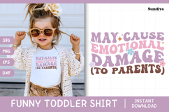 Funny Toddler T-shirt Quotes SVG | Emotional Damage Product Image 1