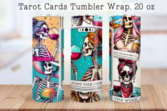Skeleton tarot cards Tumbler wraps BUNDLE PNG, 20 oz. Product Image 17