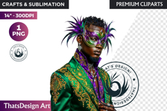 Mardi Gras Carnival Masquerade Clipart PNG scrapbooking Product Image 1