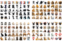 Cats Clipart Huge Bundle - 427 Png Bundle Product Image 5