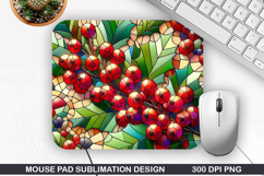 Flowers Mouse Pad Sublimation,Christmas Mouse Pad PNG Design Product Image 1