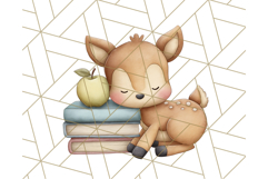 Cute Back to School Animals PNG Clipart with Books &amp; Bags Product Image 2