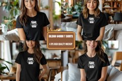 Gildan 64000 Model Mockup, Gildan White TShirt Mockup Product Image 1