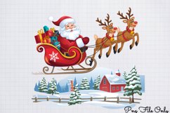 Cute Watercolor Christmas Farm Clipart Bundle PNG Product Image 15