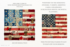 Collage American Flag Clipart Product Image 2
