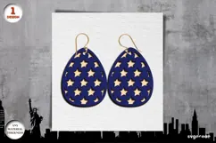 Patriotic Earrings Laser Cut | Jewerly | SVG Product Image 1