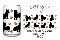 Corgi Glass Wrap SVG, 16oz Libbey Wrap SVG, Dog Mama SVG Product Image 2