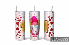 Valentines Day Gnomes Tumbler Sublimation | 20 oz | Skinny Product Image 5