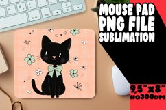 Watercolor Kitten Mouse Pad Sublimation PNG Product Image 1