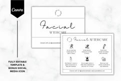 Facial Treatment Aftercare Card Template - Minimalist Product Image 1