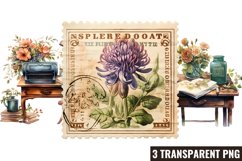 Vintage Floral Writing, Vintage Floral Writing Clipart Product Image 1