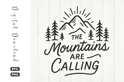 The Mountains Are Calling Sublimation PNG Product Image 1