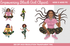 Empowering Black Girl Clipart Bundle PNG Product Image 2