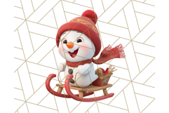 Adorable Snowman Character PNG Clipart Product Image 2