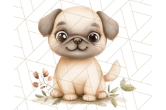 Pug Clipart PNG, Cute Dog Art, Funny Puppy Illustration Png Product Image 2
