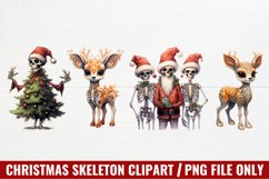 Christmas Skeleton Sublimation Clipart Product Image 1