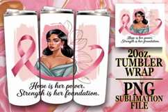 Vibrant Mornings 20oz tumbler wrap, Cancer Product Image 1