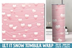 Let It Snow Christmas Tumbler Sublimation Wrap Product Image 1