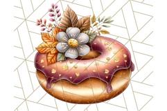 Fall Donut Clipart PNG, Autumn Donuts With Pumpkins Product Image 2