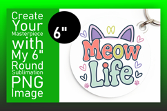 Chic Circle Design for Keychains , Cat Quote Product Image 1