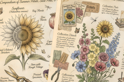 Summer Flowers Junk Journal Pages Product Image 4