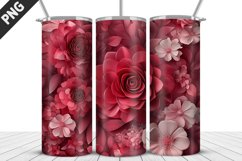 Flowers Tumbler Wrap | Sublimation Design | Tumble PNG Product Image 1