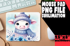 Cheerful Mouse Mat Sublimation PNG, Cute Animals Product Image 1