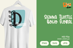 Sienna Thistle Boho Floral Monogram Product Image 1