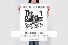 The Rodfather SVG Shirt Design | Funny Fishing Cut File Product Image 2