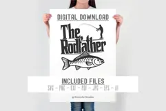 The Rodfather SVG Shirt Design | Funny Fishing Cut File Product Image 2