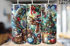 Watercolor Christmas Tumbler Wrap - High Quality 300 Dpi Product Image 1