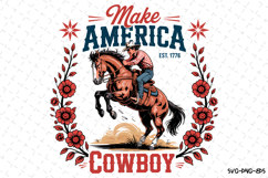 Make America Cowboy svg | 4th of july Svg | Svg Cut Files Product Image 1