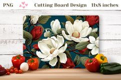 Magnolia Cutting Board, Sublimation Cutting Board Design Product Image 1