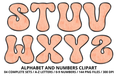 Summer Alphabet &amp; Numbers PNG Clipart Doodle Letters 300 DPI Product Image 4