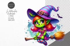 Halloween clipart, Witch clipart, Autumn clipart Product Image 1