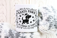 Santa Paws Is Coming To Town Svg, Funny Dog Christmas Svg. Product Image 10