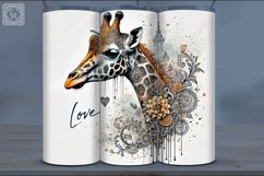 4 Gothic Giraffe Tumbler Sublimation, 20 oz Tumbler Wrap Product Image 2