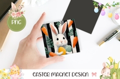 Easter Bunny Magnet PNG, Carrot Magnet Design Product Image 1