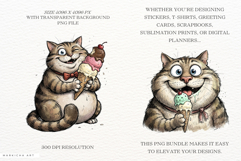 Whimsical Dogs &amp; Ice Cream Clipart Product Image 2