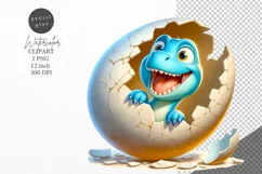 Dinosaur clipart, Dino clipart, Kids sublimation Product Image 1