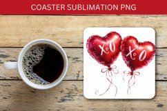 valentine square coaster - xoxo balloons Product Image 1