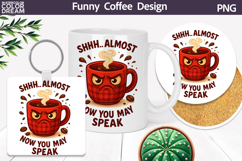 Funny Red Coffee Cup Sarcastic Quote Product Image 1