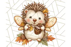 Fall Fairy Animal Clipart PNG, Woodland Creatures With Wings Product Image 2