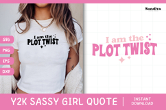 Y2K Sassy Girl Baby Tee Quote - Bratcore | Plot Twist Product Image 1