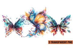 Watercolor Magic Butterflies Clipart, PNG Product Image 1