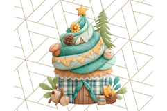 Paper Cupcake Clipart Layered Paper Scrapbook Collage Png Product Image 2
