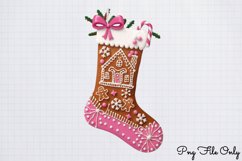 Pink Christmas Gingerbread sublimation Clipart PNG Product Image 1