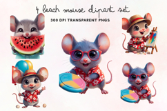 Beach Mouse Clipart PNG Product Image 1