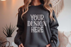 Dark Heather Gildan 18000 Sweatshirt Mockups ,18000 Mockups Product Image 1
