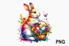 Easter Day Bunny Sublimation - Easter Day Clipart PNG Design Product Image 1